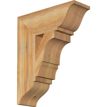 Ekena Millwork Balboa Traditional Rough Sawn Bracket, Western Red Cedar, 6"W x 18"D x 22"H BKT06X18X22BOA01RWR